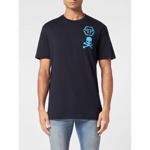 Philipp Plein Men Philipp Plein Cotton T-Shirt With Skull And Logo Print